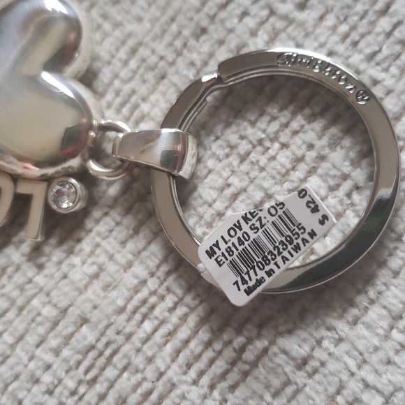 Brighton My Love key fob silver NWT $42 - Picture 6 of 7
